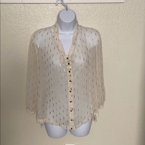 Allen B. Sheer blouse